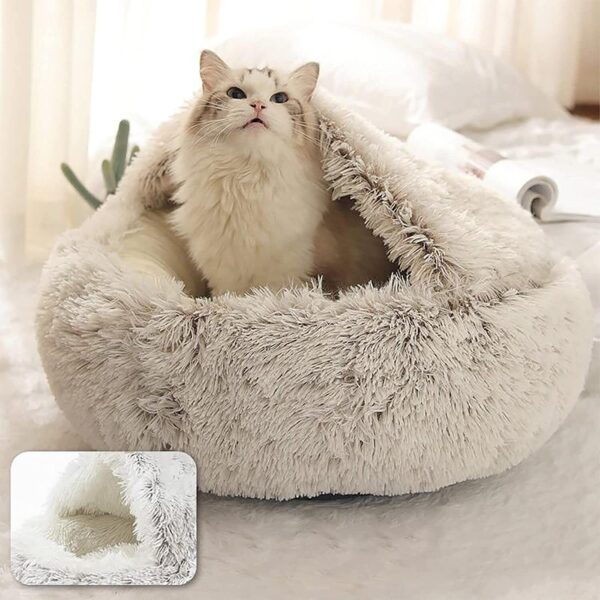 Hooded Cat Bed Donut-The Set Pet